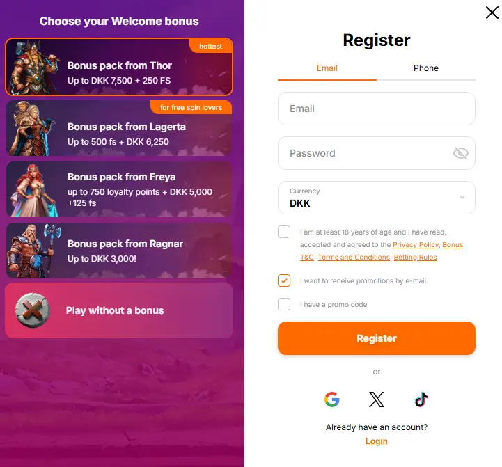 HitnSpin Casino Registration
